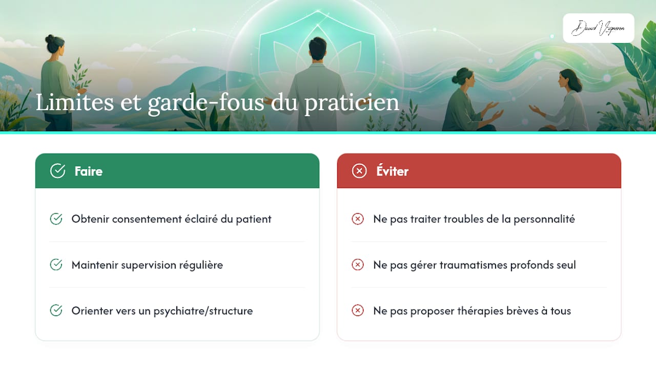 Où s'arrêtent les compétences du praticien en cabinet ? — overview diagram