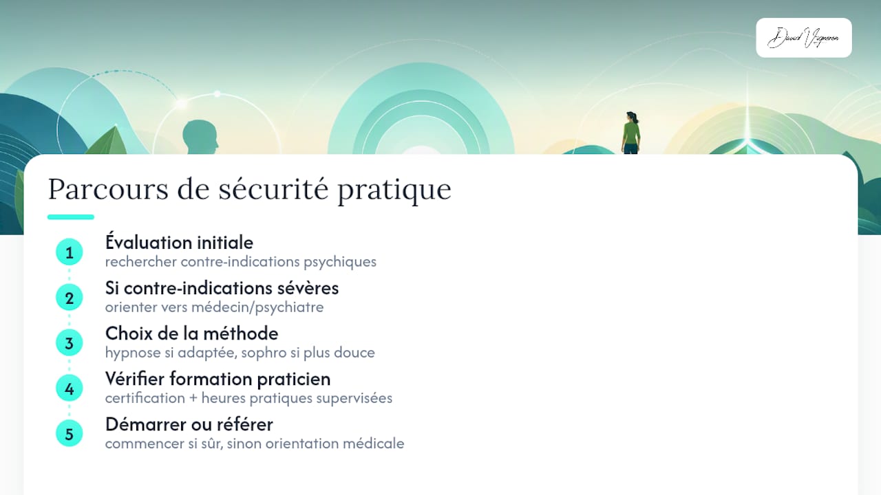Parcours de préparation à la sécurité avant la pratique