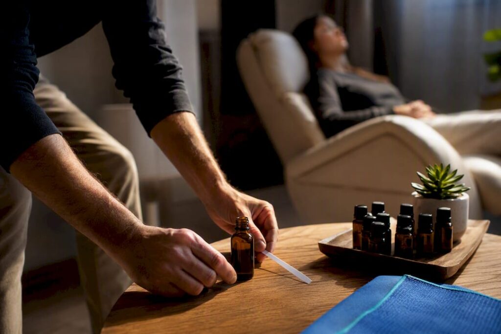 Préparation olfactive en cabinet de soins