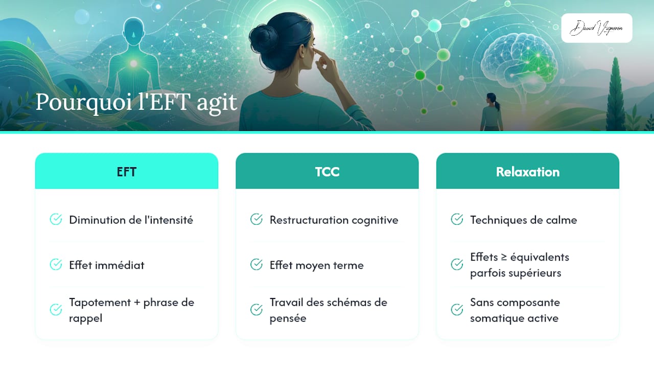 Pourquoi et comment l'EFT agit précisément sur l'anxiété — overview diagram