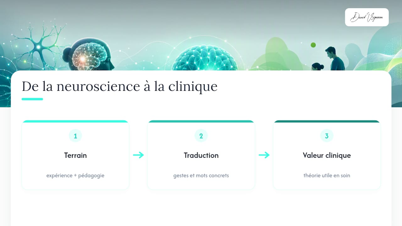 Ce que l'expérience de terrain apporte à cette lecture neuroscientifique — overview diagram