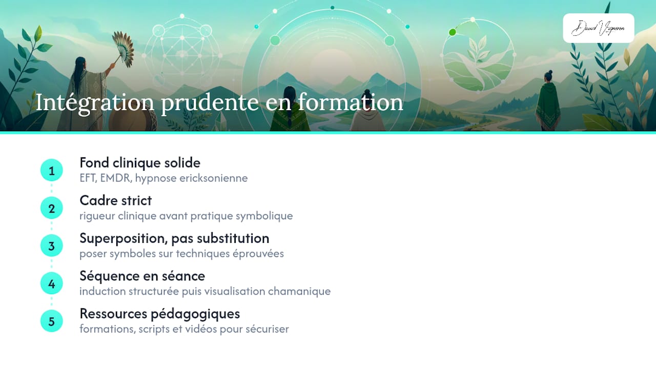 Ce que l'approche pédagogique de David Vigneron apporte à une intégration prudente — overview diagram