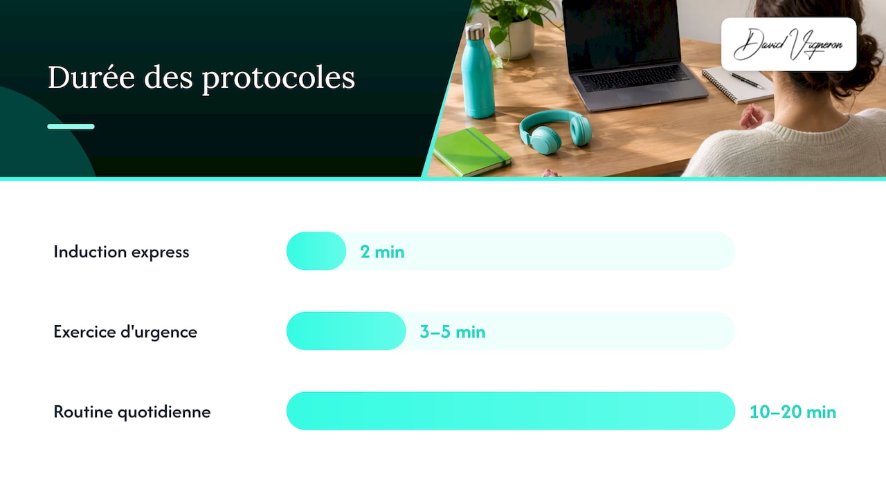 Protocoles d'auto-hypnose à pratiquer au bureau ou chez vous — overview diagram