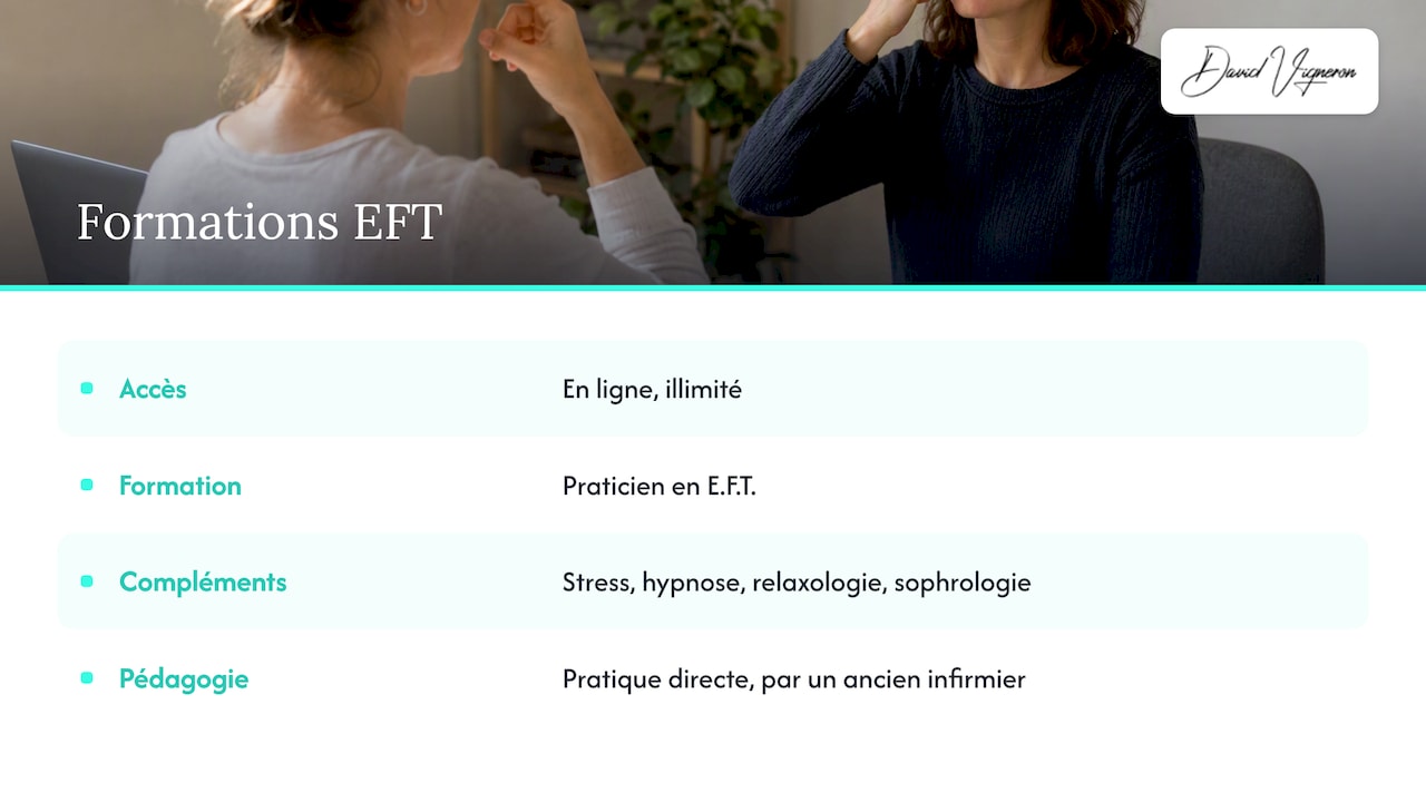 Se former à l'EFT pour accompagner le stress professionnel — overview diagram